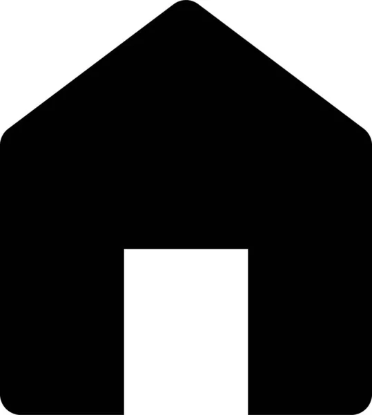 Ikona Domovského Domu Aplikace Pevném Stylu — Stockový vektor