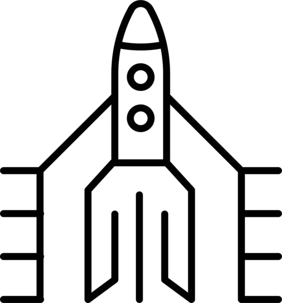 Misil Cohete Nave Icono — Vector de stock
