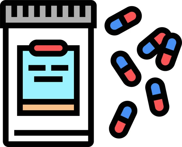 Αναισθησία Φάρμακα Εικονίδιο Χάπια Γεμισμένο Περίγραμμα Στυλ — Διανυσματικό Αρχείο