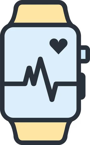 Hälsa Hjärta Sjukhusikon Ifylld Skissera Stil — Stock vektor