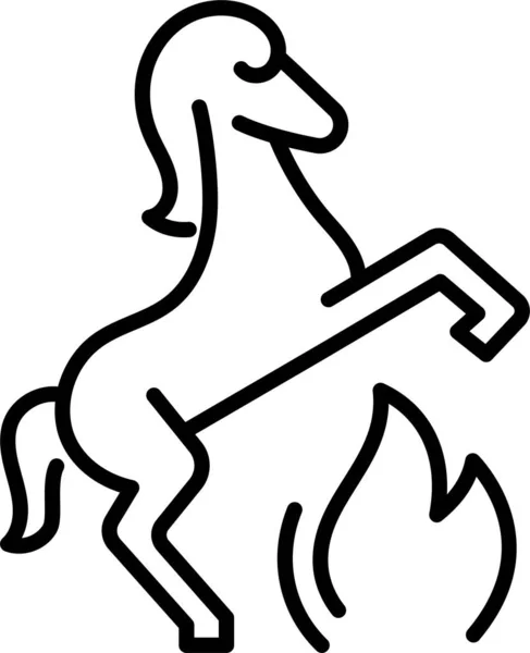 Animal Fuego Llama Icono — Vector de stock