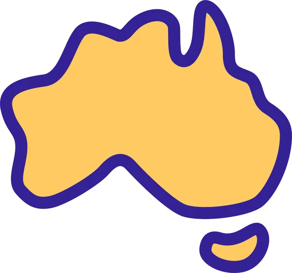 Ikona Obrysu Art Australia — Stockový vektor