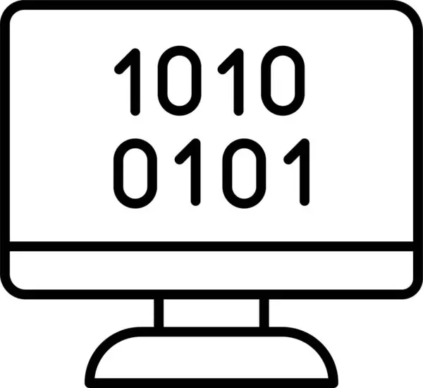 Código Codificador Ordenador Icono — Vector de stock