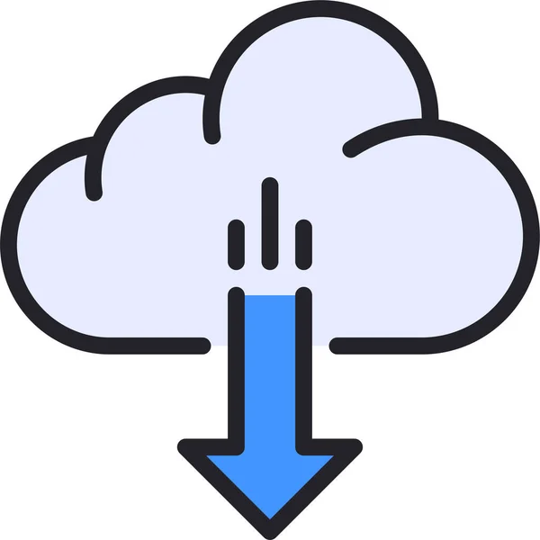 Icona Dei Dati Cloud Computing — Vettoriale Stock