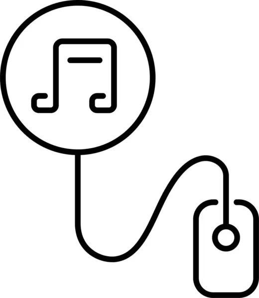 Ícone Música Navegador Internet —  Vetores de Stock