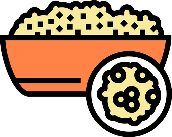 Couscous Groat Groats Icon — Stock Vector