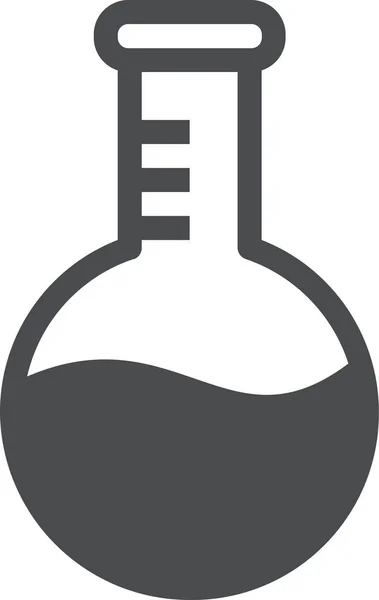 Icono Química Tubo Ensayo Estilo Sólido — Vector de stock