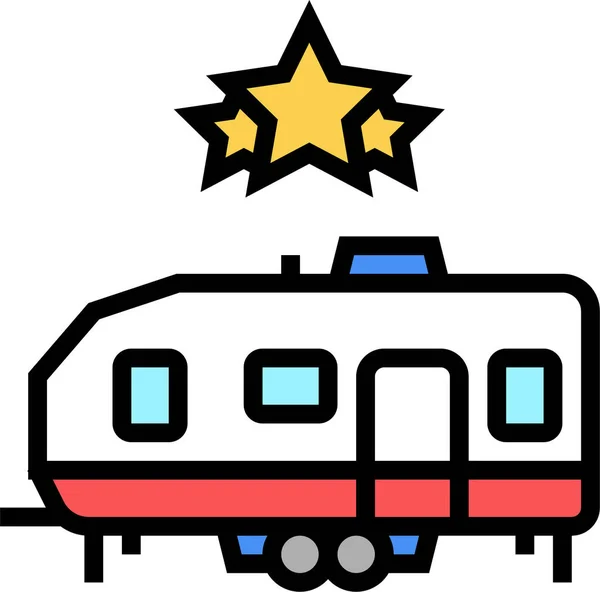 Celebrity Trailer Transport Icon — Stock Vector