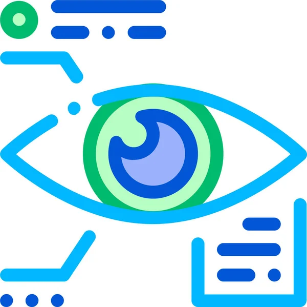 Biometric Data Eye Icon — Stock Vector