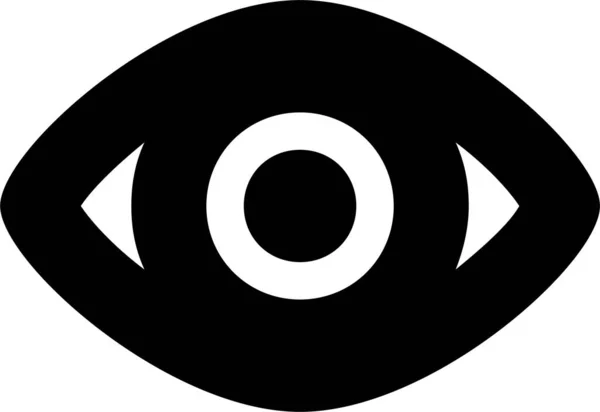 Ojo Ojo Médico Globo Ocular Icono Estilo Sólido — Vector de stock