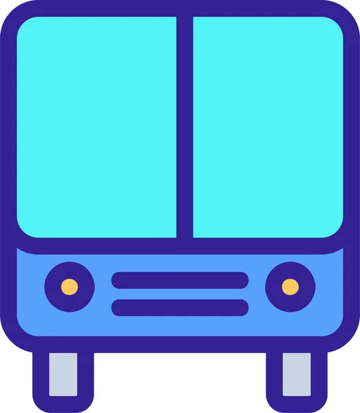 Icono Contorno Ciudad Autobús Estilo Filledoutline — Vector de stock