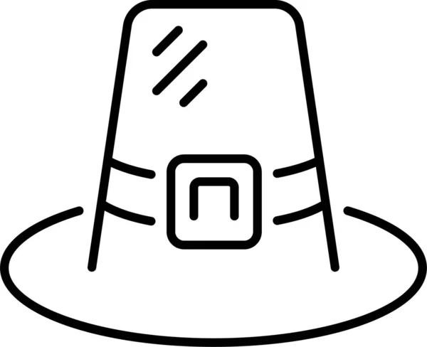 Accesorio Sombrero Peregrino Icono — Vector de stock