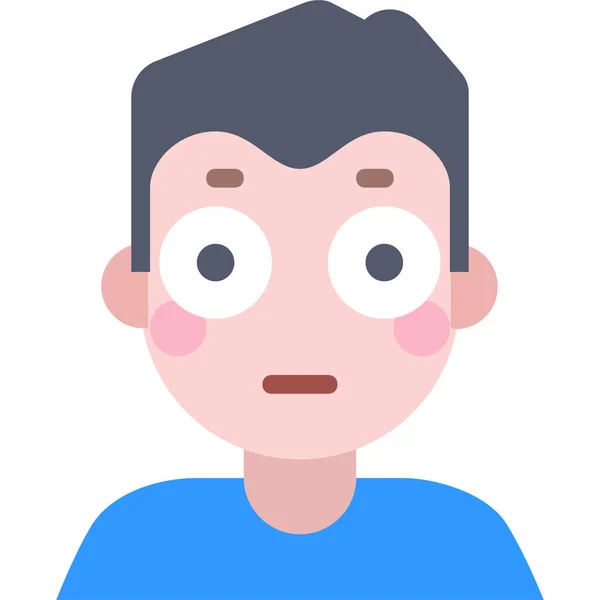 Emoji Emoticon Olhos Ícone Estilo Plano — Vetor de Stock
