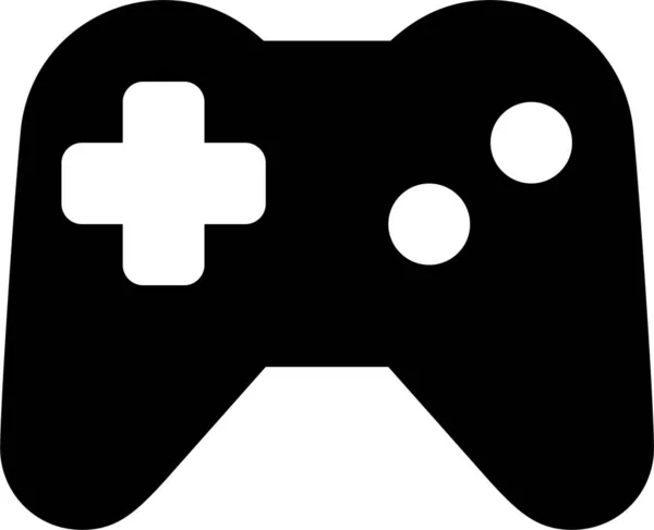 Icona Del Gamepad Del Gioco Del Controller Stile Solido — Vettoriale Stock