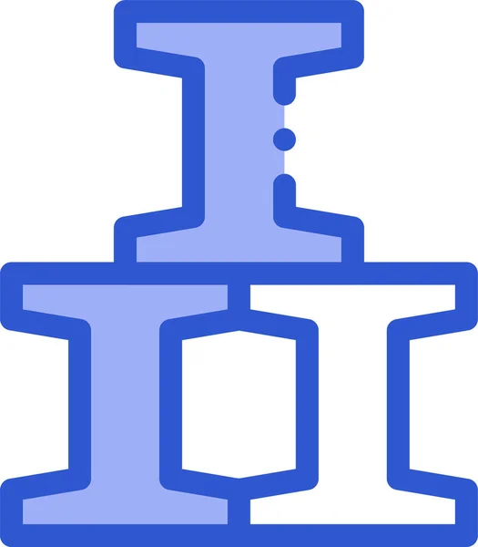 Schornsteinfabrik Metallurgische Ikone Filedoutline Stil — Stockvektor