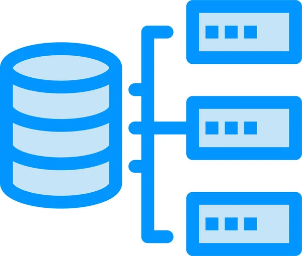 Basisdatenserver Symbol Der Kategorie Computerhardware — Stockvektor