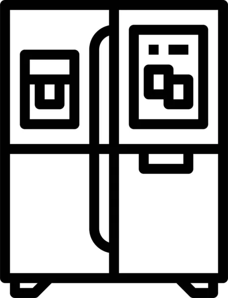 Иконка Холодильника Стиле Наброска — стоковый вектор