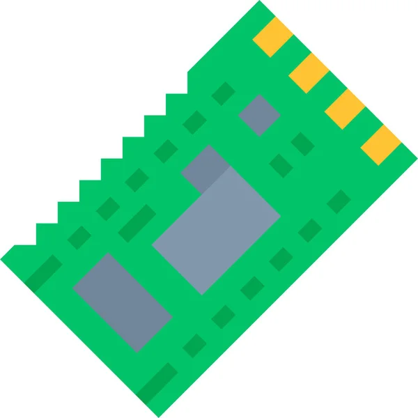 Tablero Del Bluetooth Icono Chipset Estilo Plano — Archivo Imágenes Vectoriales