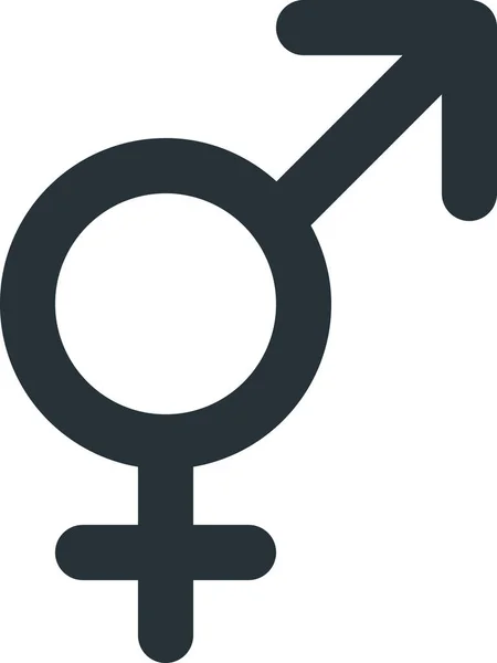 Geslacht Lgbt Transseksueel Icoon Outline Stijl — Stockvector