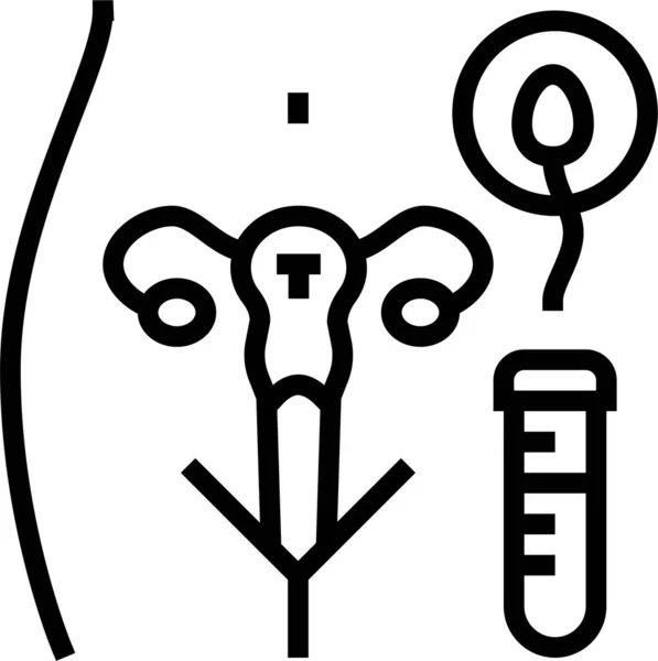 Pictogram Voor Echografie Inseminatietools — Stockvector