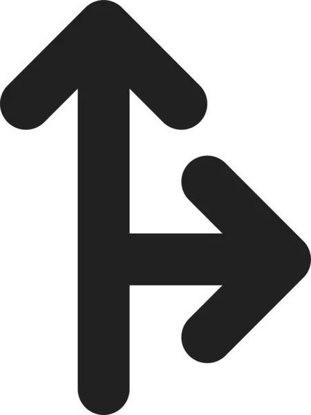 Vooruit Enige Pictogram Contourstijl — Stockvector