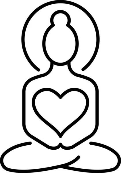 Herz Jayanti Schweben Symbol — Stockvektor