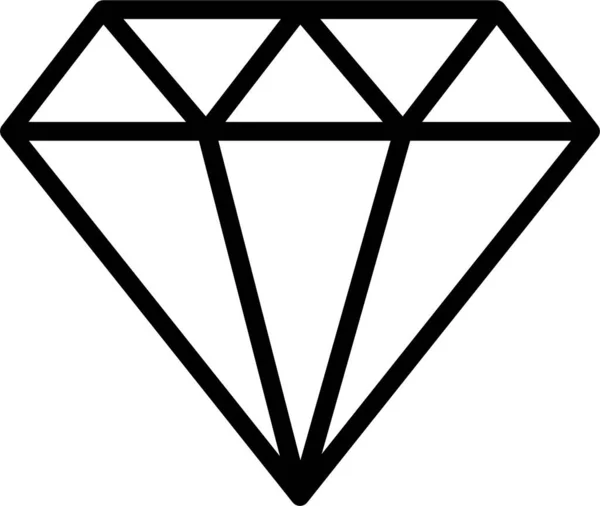 Lysande Affärer Diamant Ikon — Stock vektor