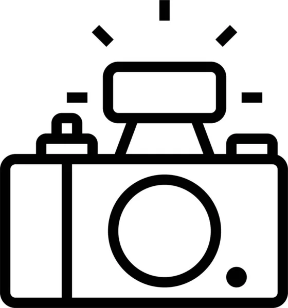 Camra Dslr Technologie Icoon Outline Stijl — Stockvector