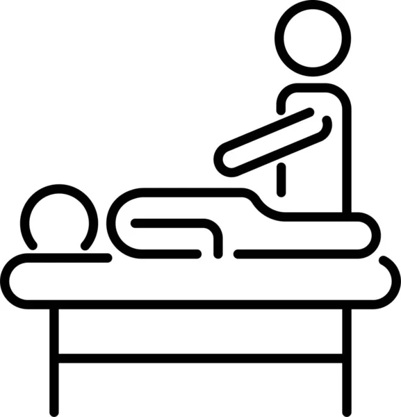 Massage Masseur Persoon Pictogram — Stockvector