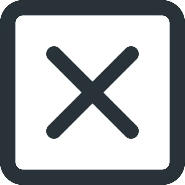 Cancelar Cerrar Los Controles Icono Estilo Esquema — Vector de stock