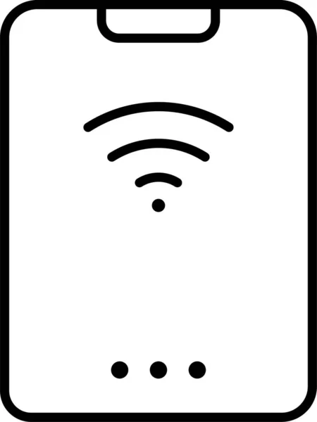 Dispositivo Wifi Sinal Ícone — Vetor de Stock