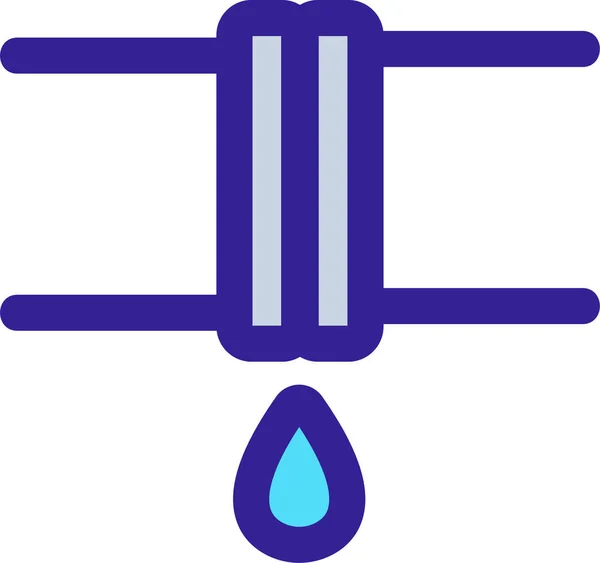 Icône Plomberie Tube Contour Dans Catégorie Toolsconstruction — Image vectorielle