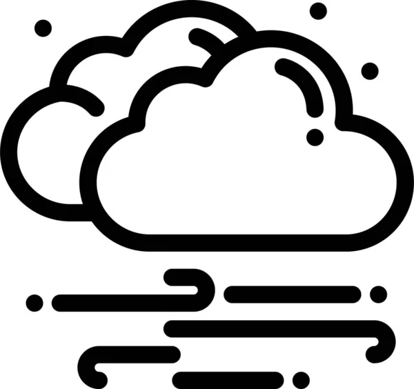 Wolken Weer Wind Pictogram — Stockvector