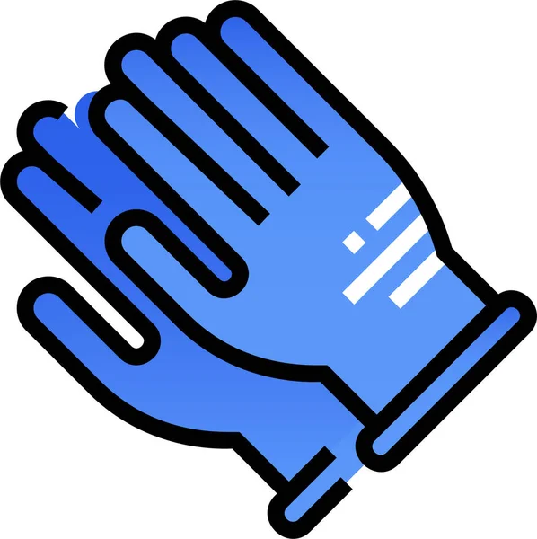 Ikona Rękawic Dłoni Stylu Filledoutline — Wektor stockowy