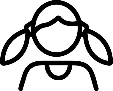 Female girl hair icon in hairmakeupcosmetic category vector