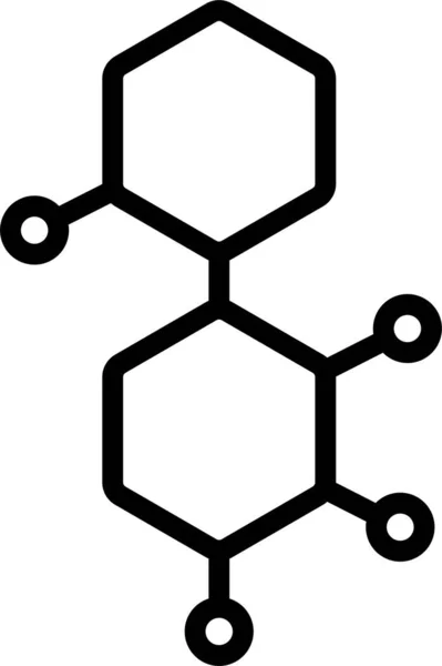 Ikona Chemii Chemicznej Biomateriałów Kategorii Nauki — Wektor stockowy