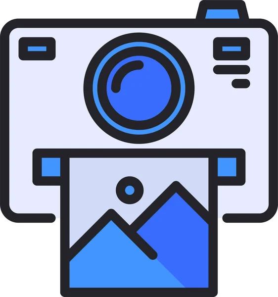 Icono Fotografía Polaroid Cámara — Vector de stock