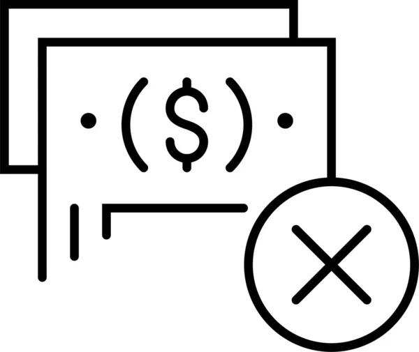 Chargeback Finanças Ícone Dinheiro —  Vetores de Stock