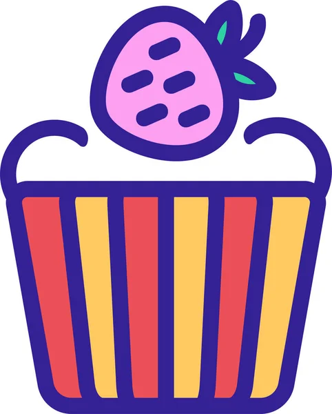 Pictogram Voor Gebakken Fruit Categorie Voedingsdranken — Stockvector