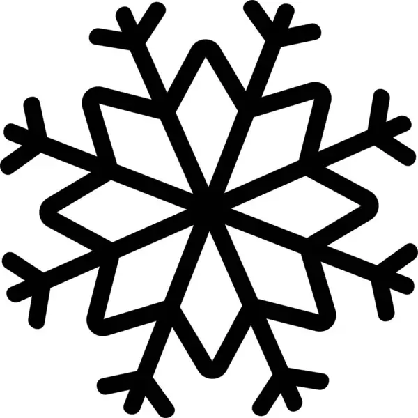 Kaltkonturschnee Symbol Wetterkategorie — Stockvektor