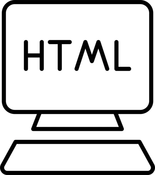 Ordenador Html Icono — Archivo Imágenes Vectoriales