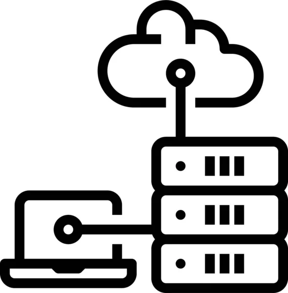 Icône Bord Cloud Computing — Image vectorielle