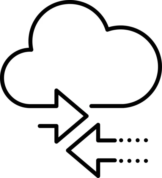 Pijl Cloud Data Icoon — Stockvector