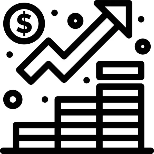 Business Finance Growth Icon — Stock Vector