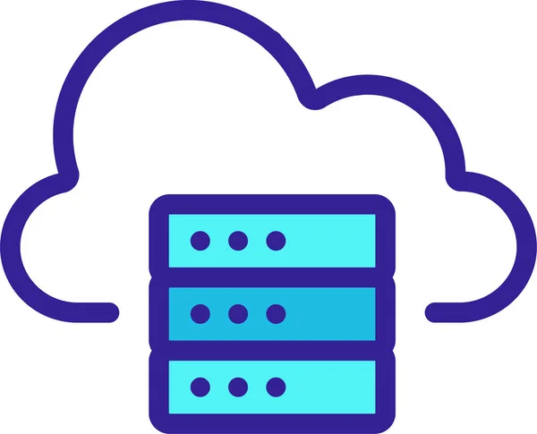 Cloud Computer Icono Internet Categoría Computerhardware — Archivo Imágenes Vectoriales