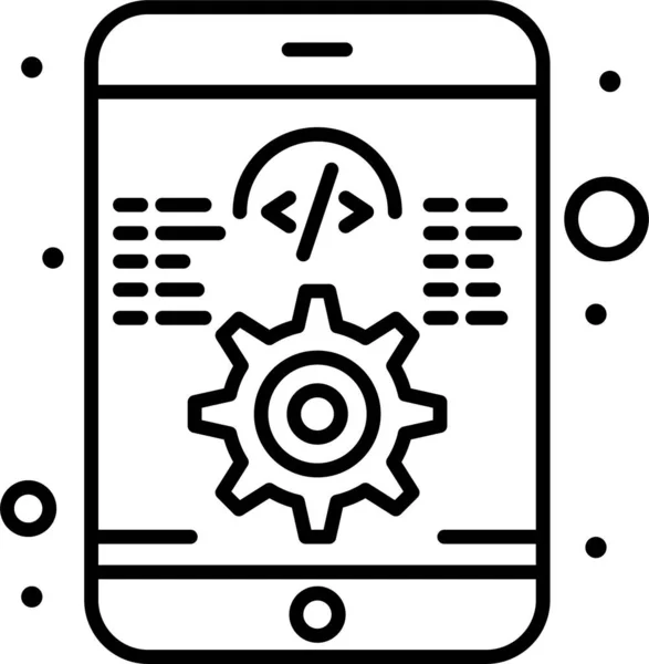 Ícone Responsivo Desenvolvimento Aplicativo —  Vetores de Stock