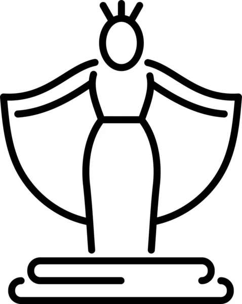 冬の彫刻の女王アイコン — ストックベクタ