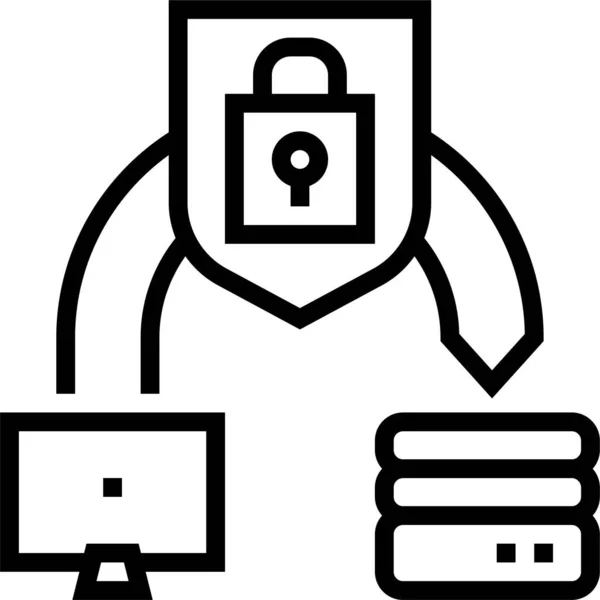 Transferencia Seguridad Ssh Icono — Vector de stock