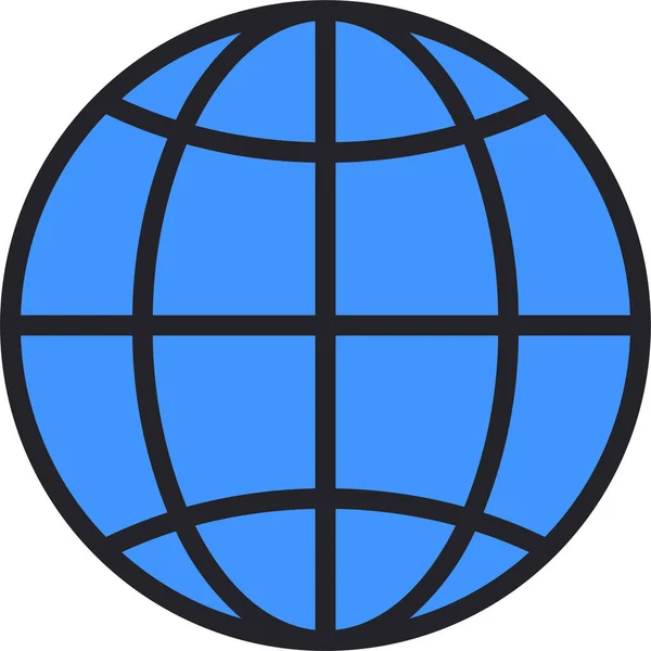 Ikona Zeměkoule Prohlížeče Země — Stockový vektor