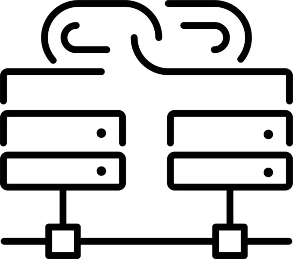 Icono Enlace Internet Datos — Archivo Imágenes Vectoriales